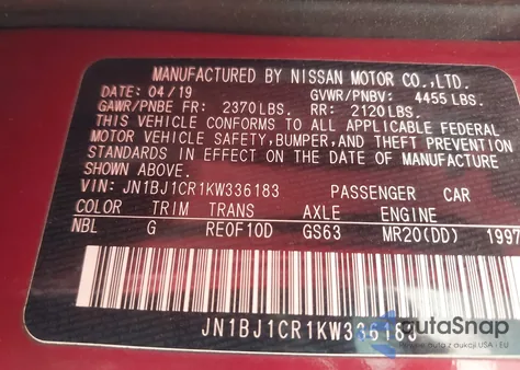 2019 Nissan Rogue Sport Sv from USA, damaged, VIN JN1BJ1CR1KW336183